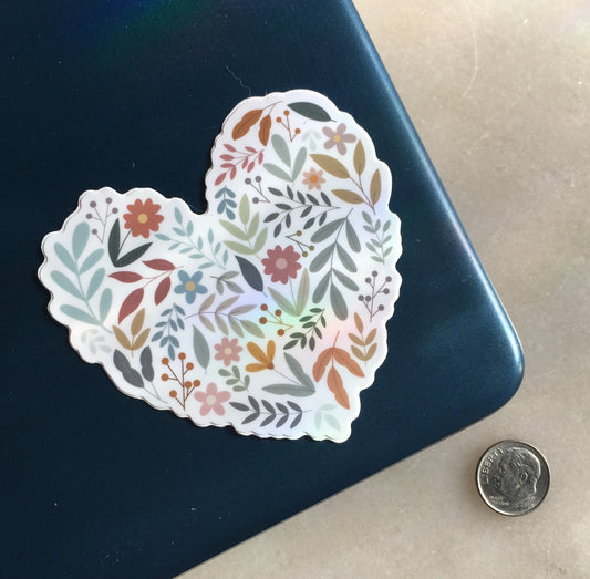 Botanical Heart Sticker