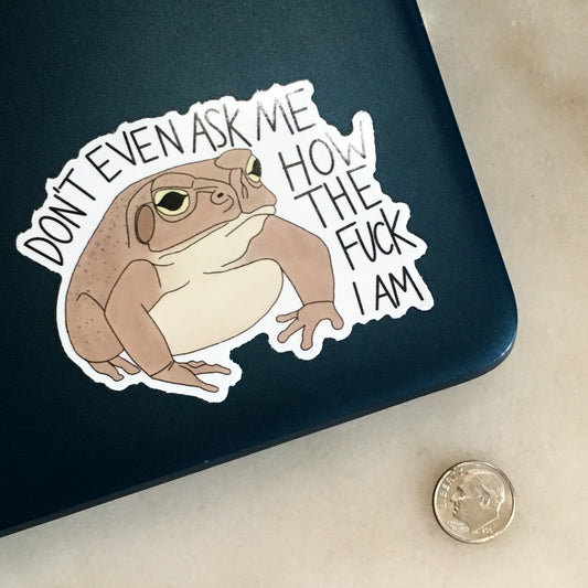 Dont Even Ask Me How The Fuck I Am Sticker