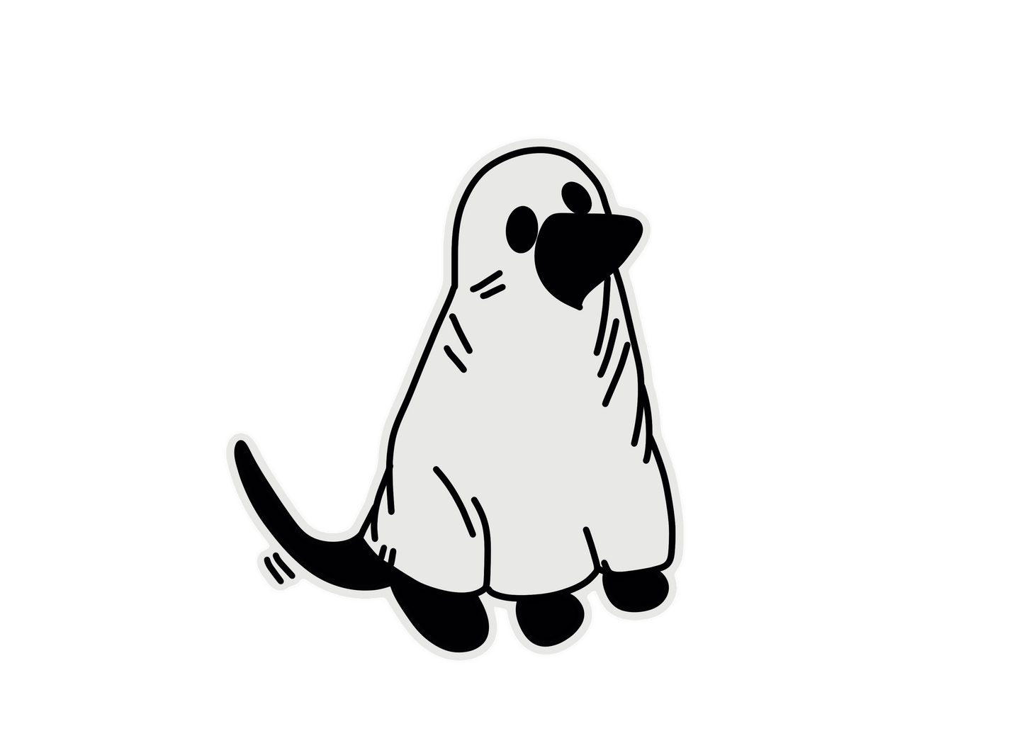 Spooky Doggo Sticker