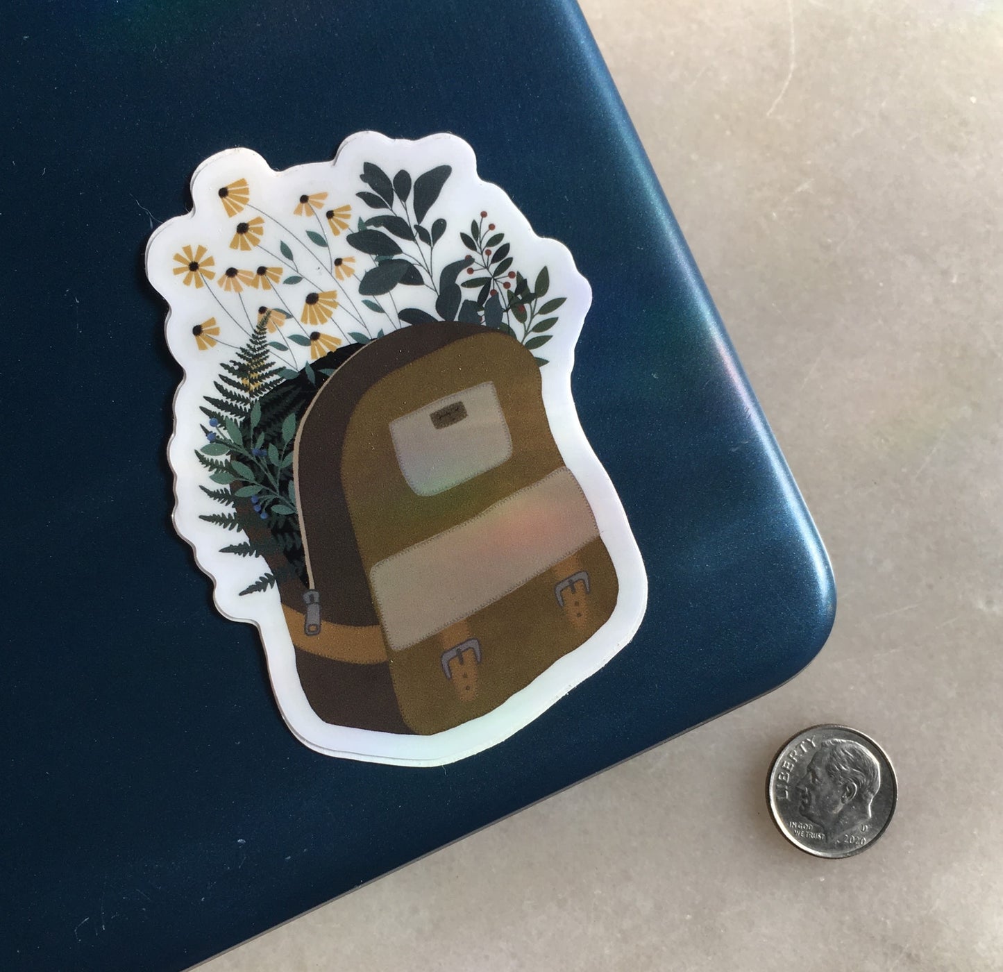 Wildflowers in Backpack Sticker