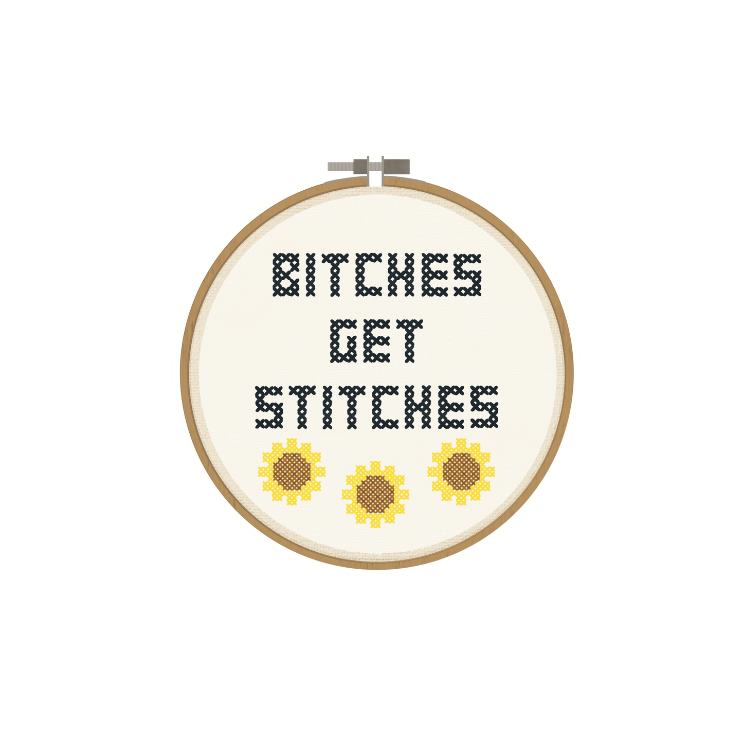 Bitches Get Stitches Sticker