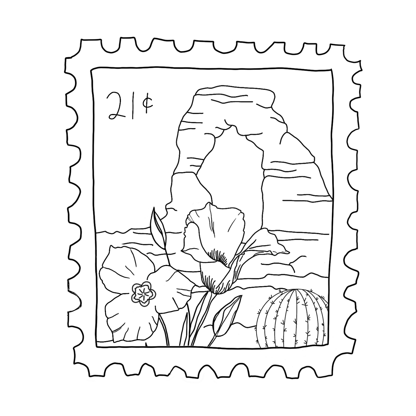 Utah Stamp Sticker