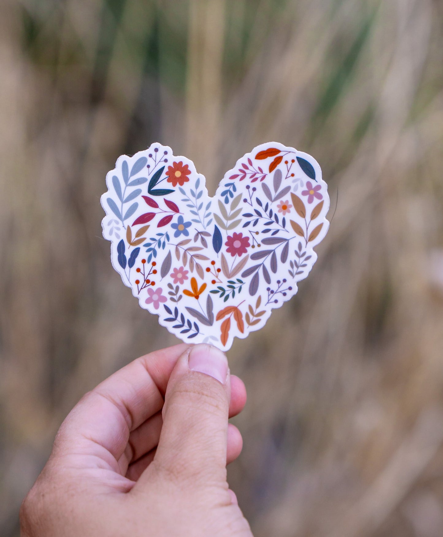 Botanical Heart Sticker